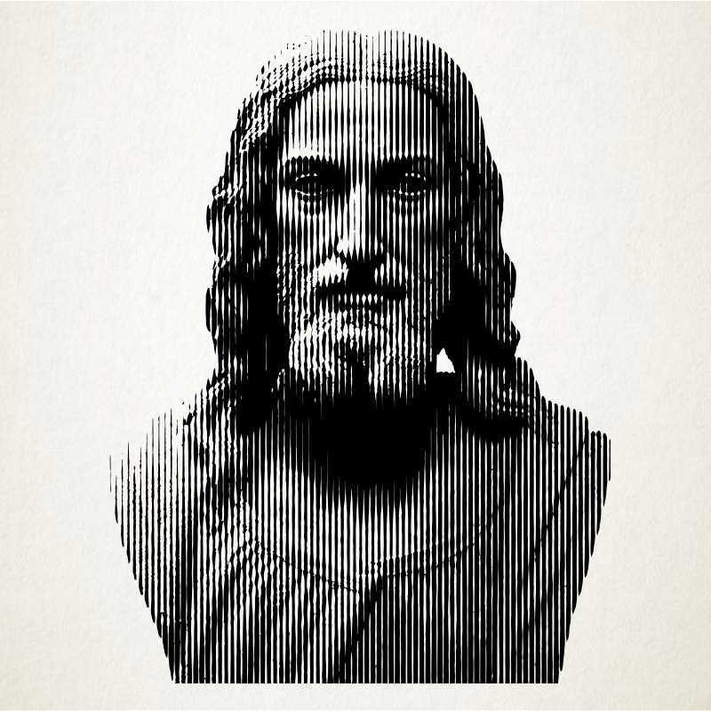 Retrato en vinilo de Jesus de Nazaret