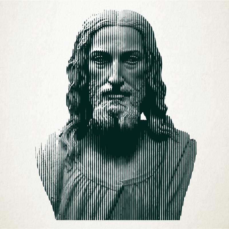 Retrato en vinilo de Jesus de Nazaret