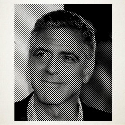 Vinilo adhesivo del retrato de George Cloney